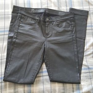 Madewell Womens Skinny Skinny Coated Jeans Sz 29